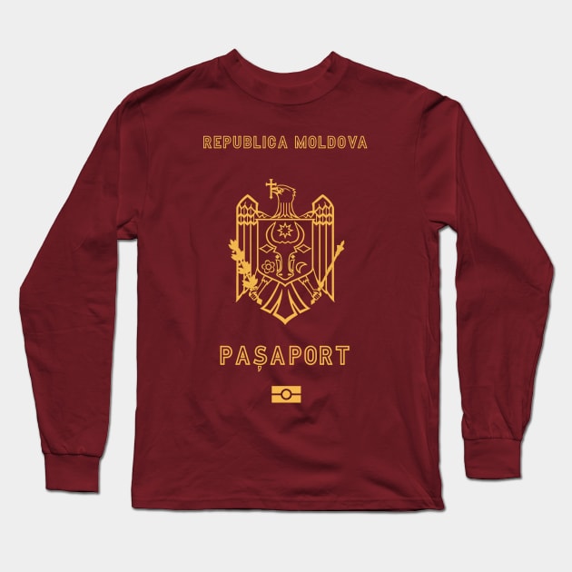 Moldova passport Long Sleeve T-Shirt by Travellers